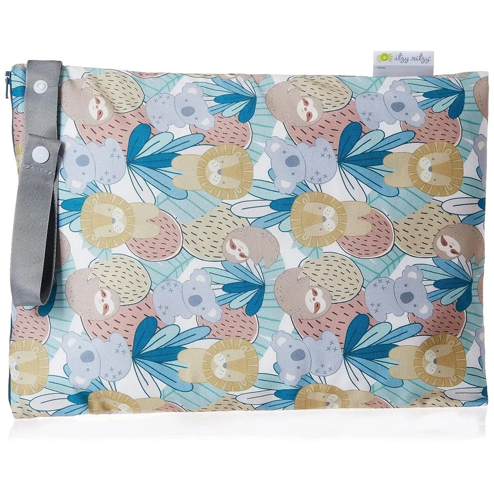 NEW! Itzy Ritzy Sealed Wet Bag With Adjustable Handle SAFARI SQUAD - Picture 4 of 6
